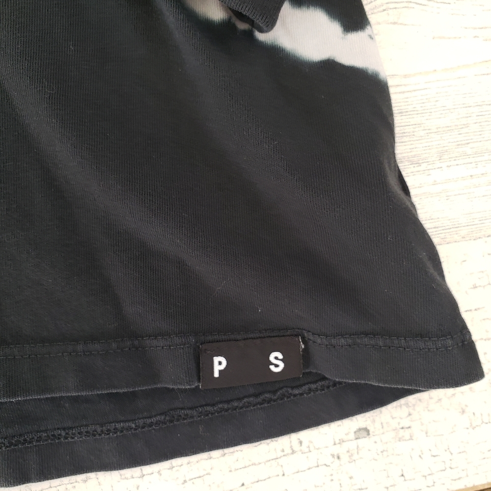 Proenza Schouler PSWL Tie Dye Long Sleeve T-Shirt Black White Size Large - Picture 2 of 7
